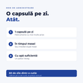 Mod de administrare: o capsulă pe zi, în timpul mesei, cu apă; 60 de zile dintr-o cutie, 1,98 lei pe zi