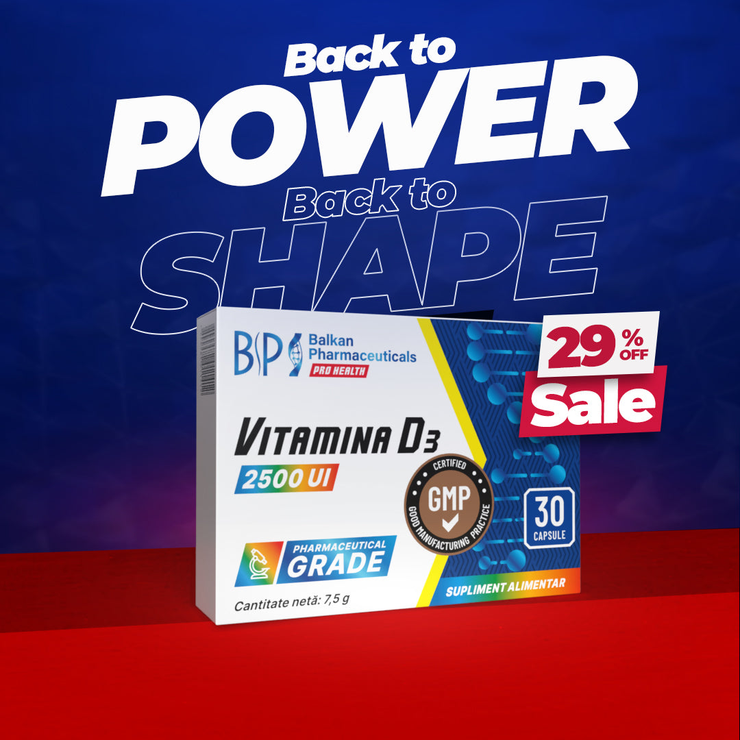 Vitamina D3, 2500UI, 30 caps.