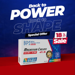 Magneziu Bisglicinat (chelat), 100 mg, 30 comp.