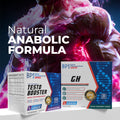 SET Natural Anabolic Formula - Testosteron Natural • Hormon de Creștere • Recuperare & Masă Musculară Uscată - set pentru 1 luna