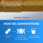 Mod de administrare: 1 capsulă pe zi, de preferat în timpul mesei sau imediat după, cu o cantitate suficientă de apă
