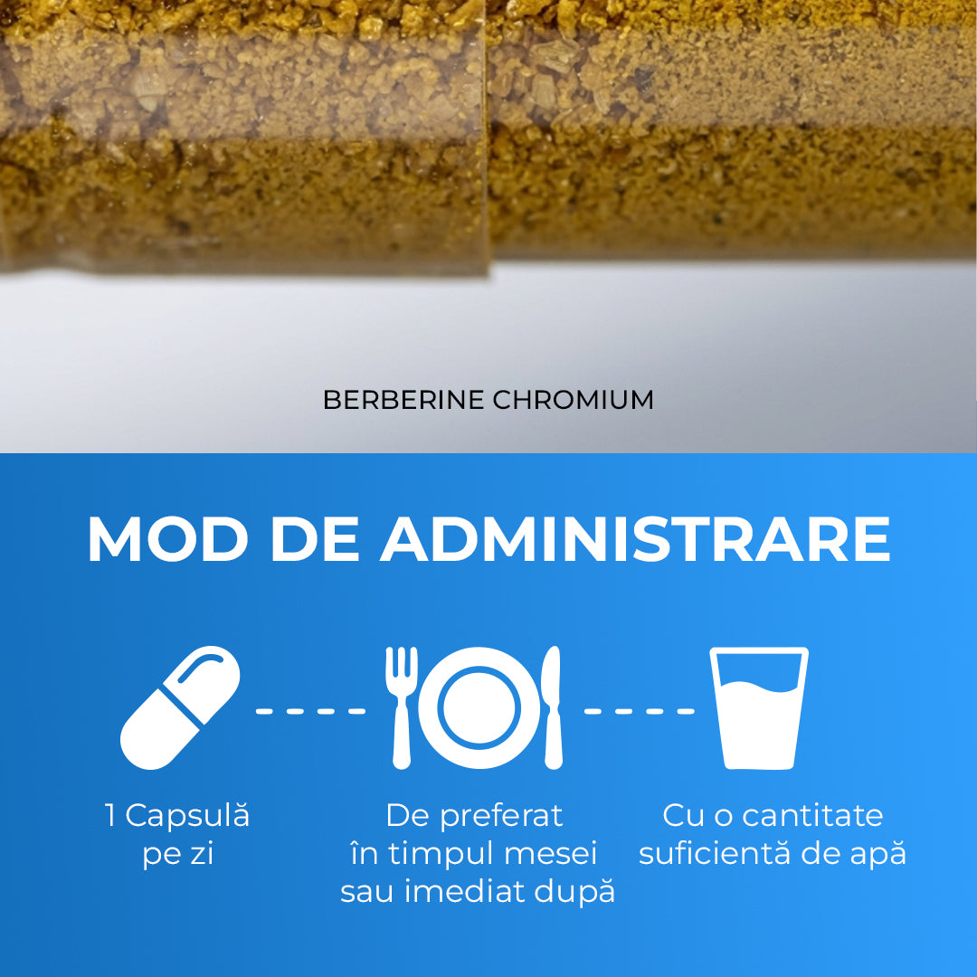 Mod de administrare: 1 capsulă pe zi, de preferat în timpul mesei sau imediat după, cu o cantitate suficientă de apă