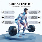 Creatine BP (creatină monohidrată), 500g, 100 de porții, pulbere