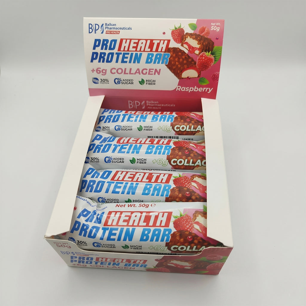 Baton Proteic Raspberry + Collagen, 50g