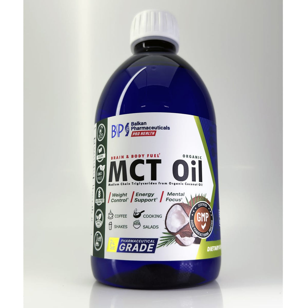 MCT Oil, Sursă de Energie Rapidă și Suport Metabolic, 500 ml.