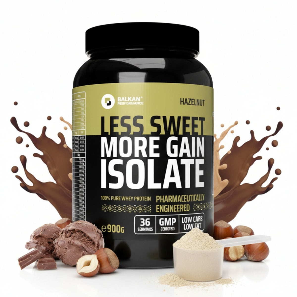 100% Whey Protein Isolate CFM® Alune de pădure, 900 g — packshot