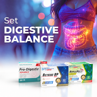 SET Digestive Balance • Enzime Digestive + Fibre & Betaină • Susține Digestia, Confortul și Energia după Mese - set pentru 1 lună