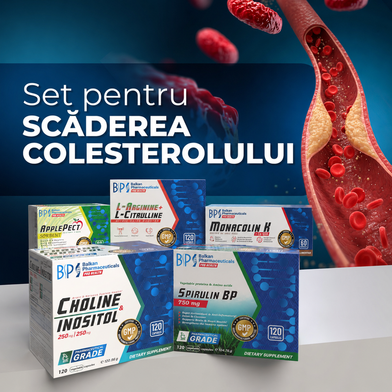 SET Scăderea Colesterolului – • Susține Colesterolul în Limite Normale • Sănătate Cardiovasculară & Metabolism Lipidic - set pentru 2 luni