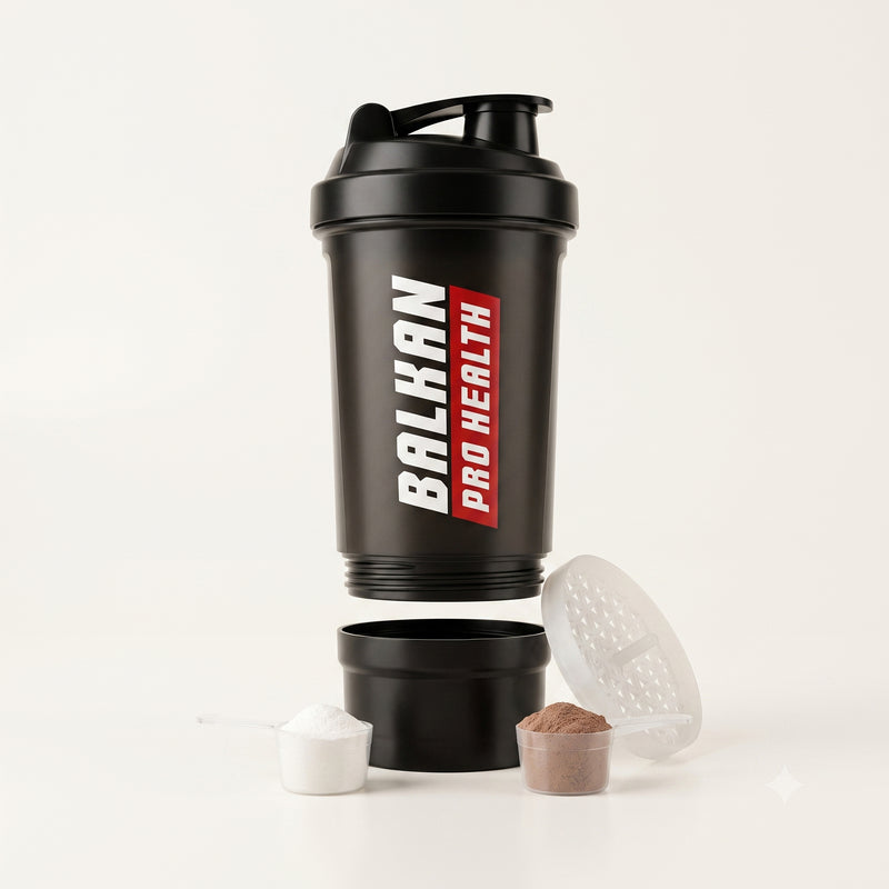 Shaker Balkan Pro Health 500 ml cu compartiment 150 ml