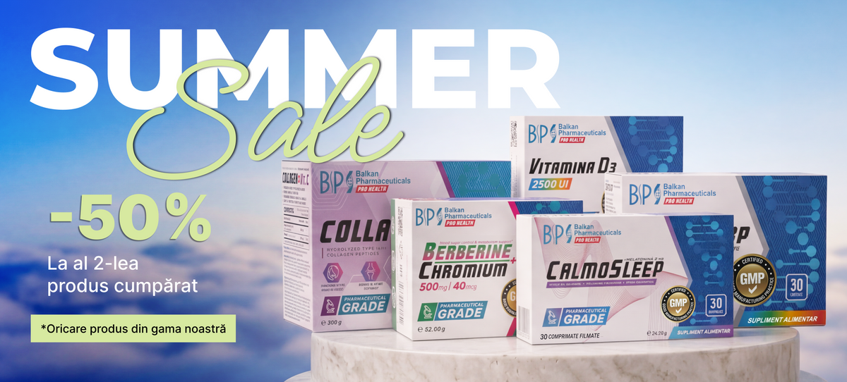 Summer Sale — 50% la al doilea produs cumpărat, oricare produs din gama Balkan Pro Health
