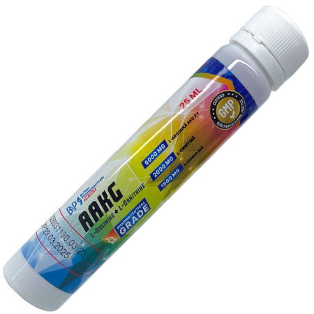 AAKG Shot 9500mg, Pre-Workout cu Arginină și Citrulină, 20 fiole x 25ml, Aromă Fructe