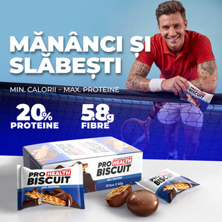 Biscuiți Proteici: 20% proteină, 40g