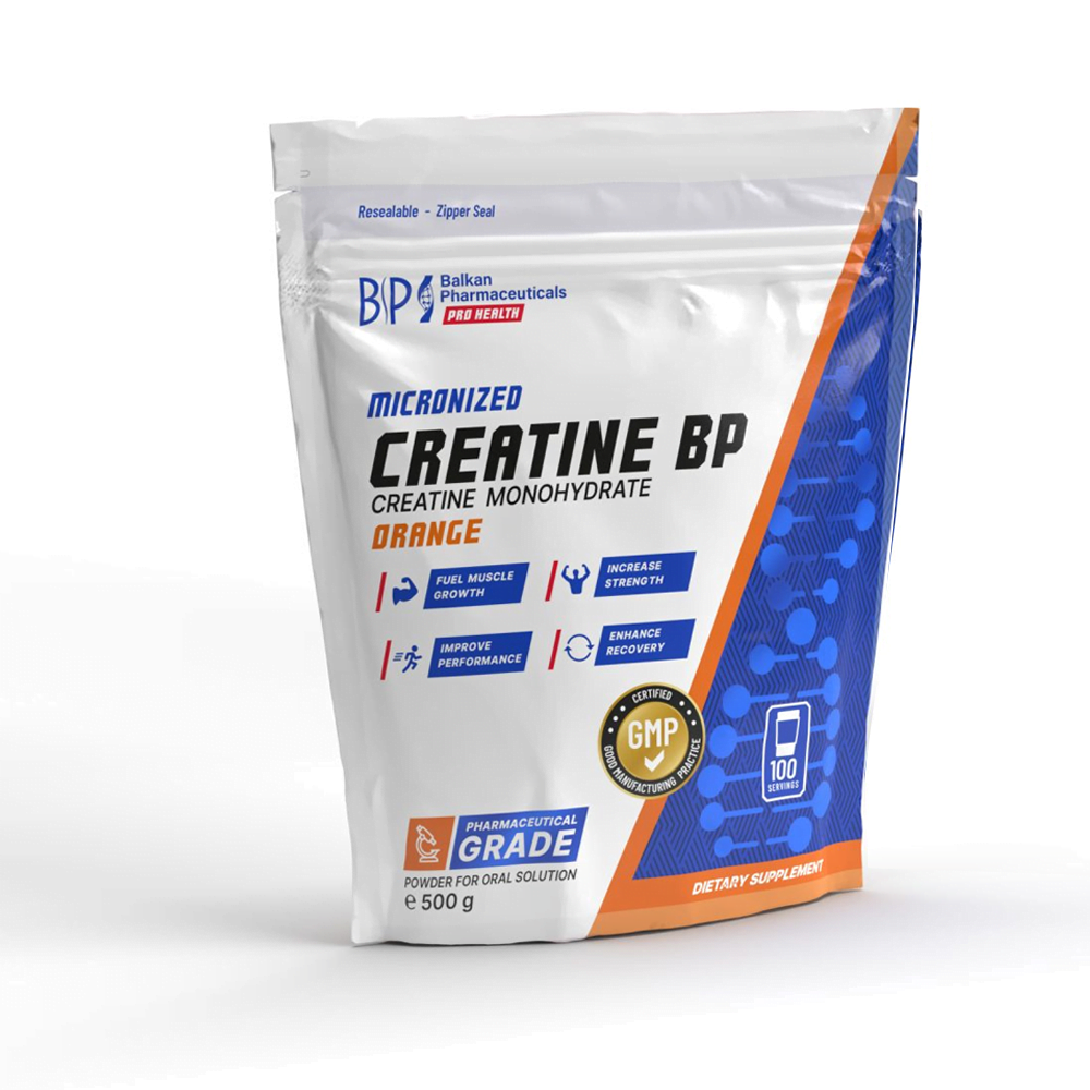 Creatine BP (creatină monohidrată), 500g, 100 de porții, pulbere