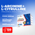 L-Arginine + L-Citrulline, 120 caps.