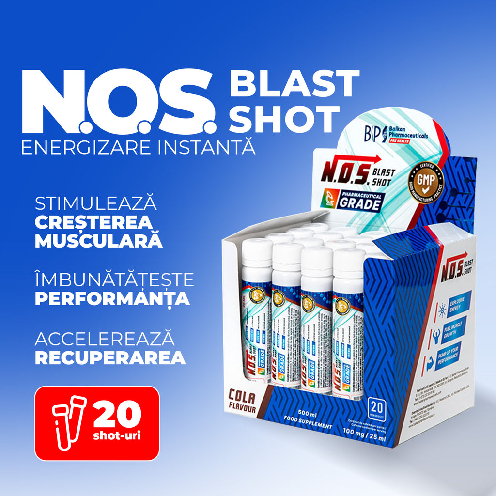 NOS Blast shot (L-Arginină + L-citrulină + Beta alanină), 25ml