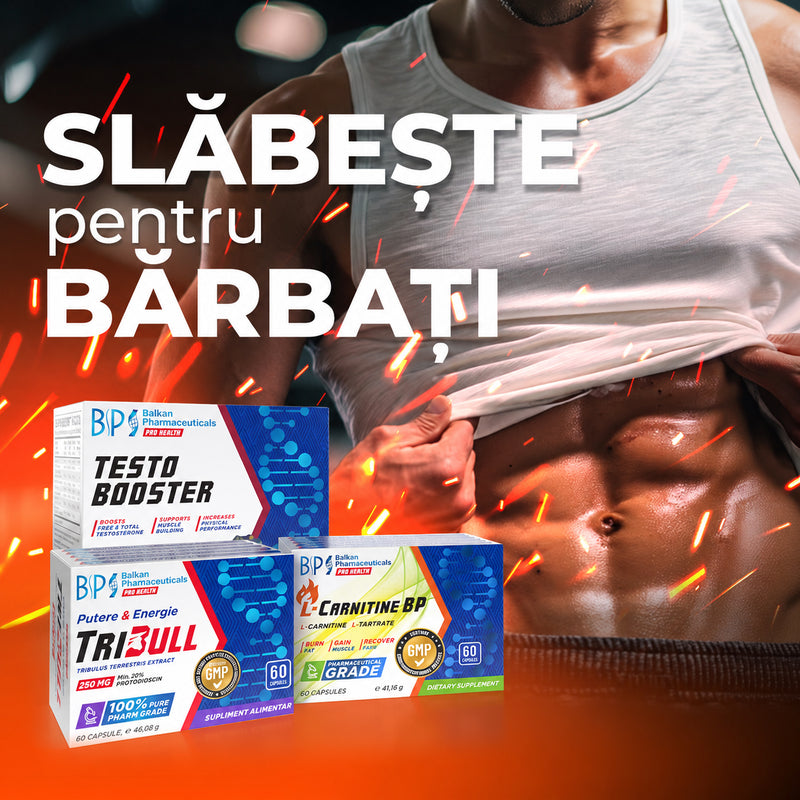 SET Slăbește – Varianta Bărbați: Arde Grăsimea, Păstrează-ți Testosteronul și Vitalitatea - set pentru 1 lună