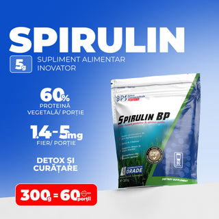 Spirulin BP, 300g, 60 de porții, pulbere