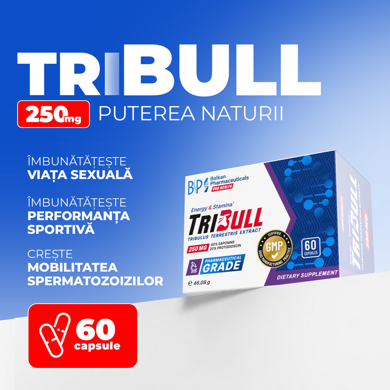 TriBull (Tribulus Terrestris), 250mg, 60 caps.