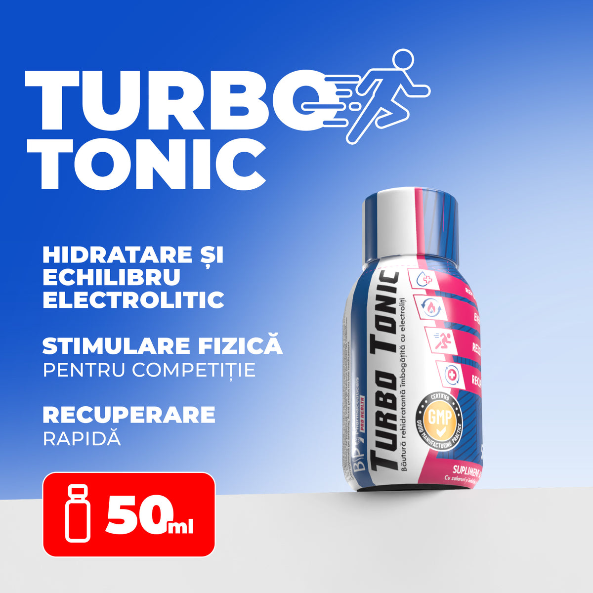 Turbo Tonic, Tonic Energizant împotriva Oboselii și Extenuării, Soluție 50 ml.